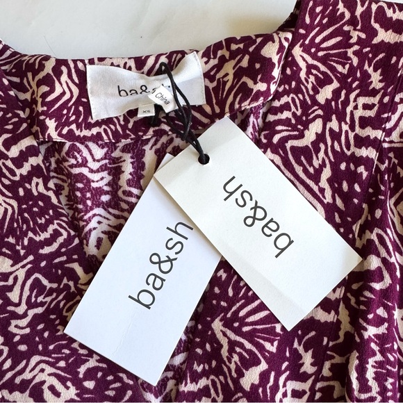 Ba&sh Loa Midi Dress Raisin Sz XS - Picture 6 of 11